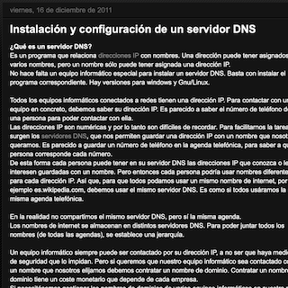 Screenshot of blog 'Administra tu sistema informático'
