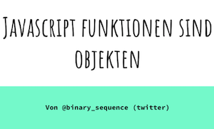 Screenshot of slides 'Javascript functions are objects'