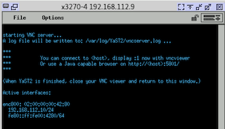 Screenshot of x3270 terminal